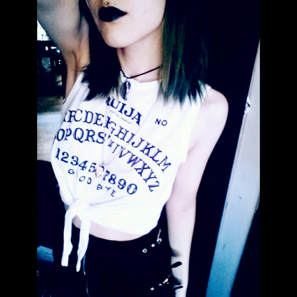Hot topic Ouija board style crop top